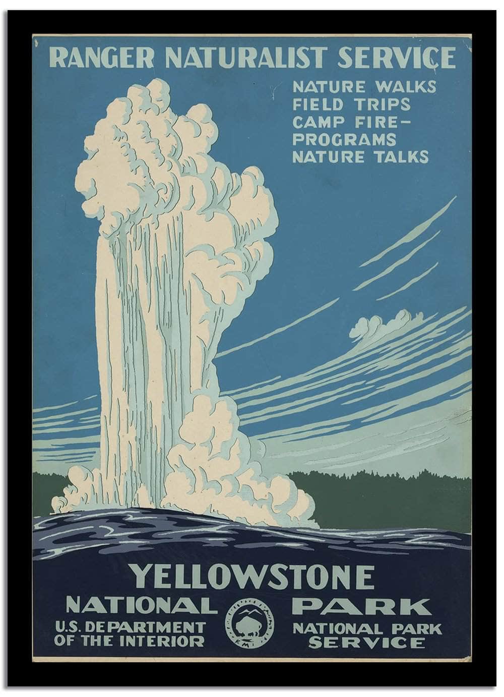 Yellow Stone  Vintage Poster Fine Art Print