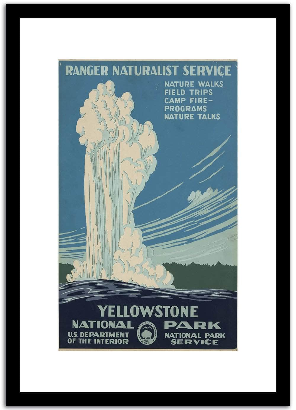 Yellow Stone  Vintage Poster Fine Art Print