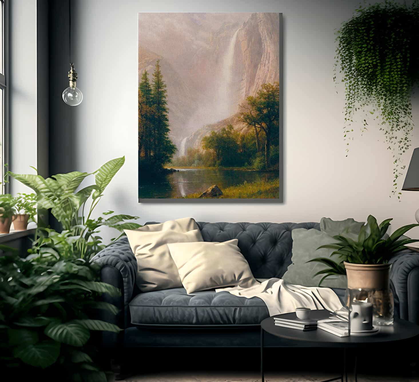Yosemite Falls By Albert Bierstadt Fine Art Print
