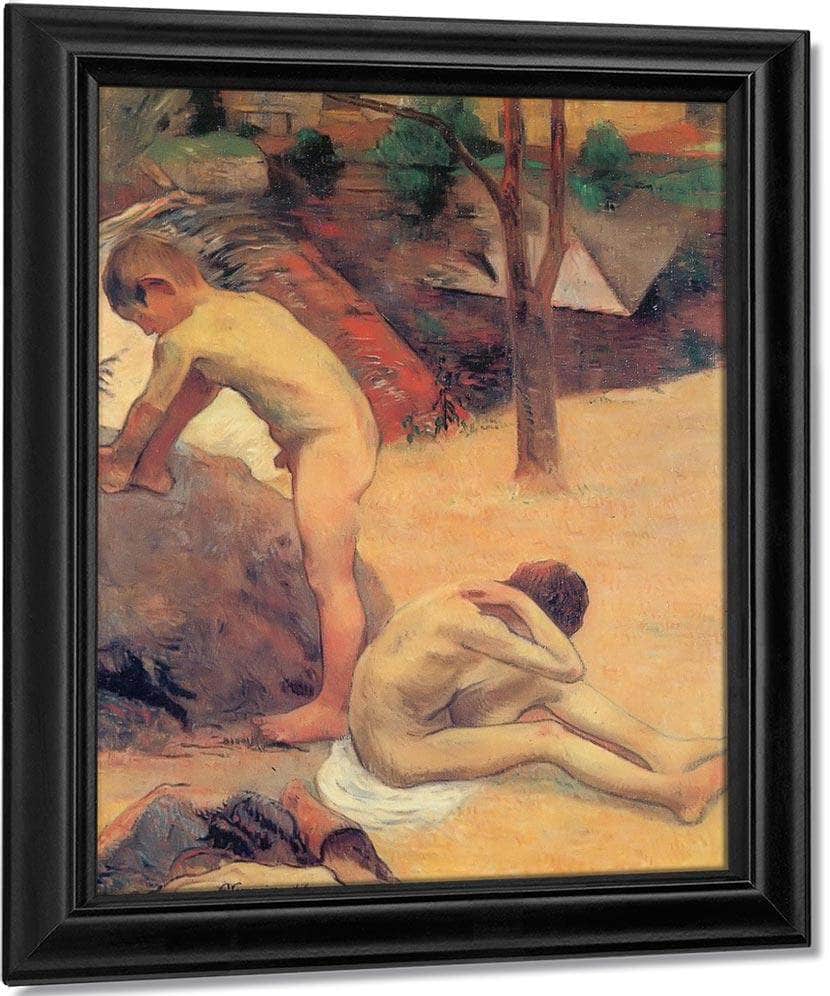Young Breton Bathers By Paul Gauguin Fine Art Print