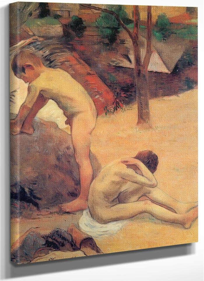 Young Breton Bathers By Paul Gauguin Fine Art Print