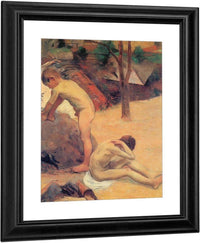 Young Breton Bathers By Paul Gauguin Fine Art Print