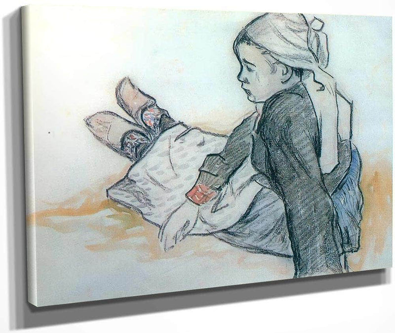 Young Breton Seated By Paul Gauguin Fine Art Print