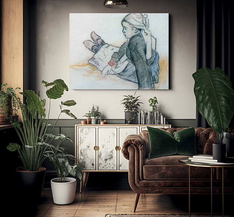 Young Breton Seated By Paul Gauguin Fine Art Print