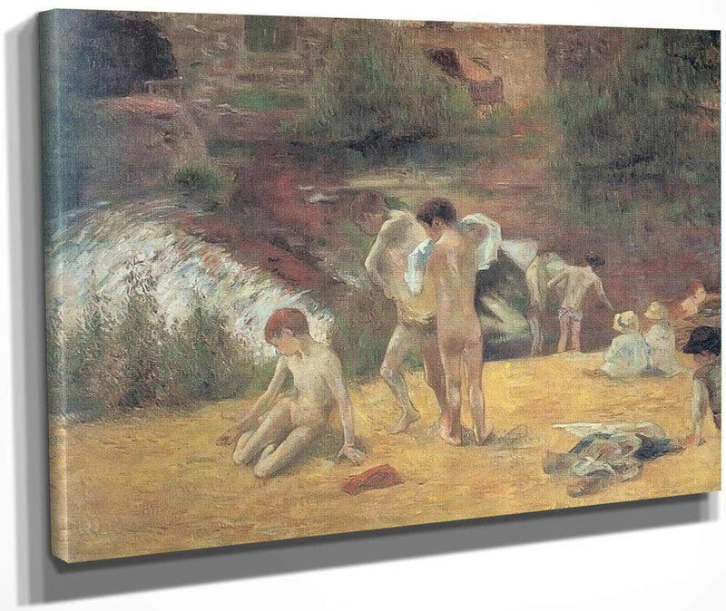 Young Bretons A Bath By Paul Gauguin Fine Art Print