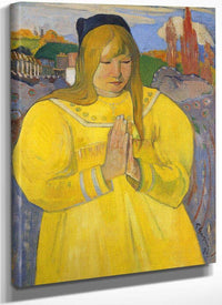 Young Christian Girl Bretonne En Priere 1894 Oil On Canvas 65 2X46 7Cm By Paul Gauguin Fine Art Print