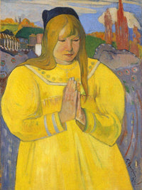 Young Christian Girl Bretonne En Priere 1894 Oil On Canvas 65 2X46 7Cm By Paul Gauguin Fine Art Print