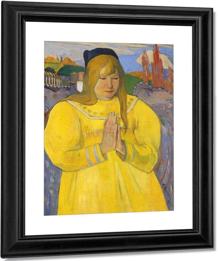 Young Christian Girl Bretonne En Priere 1894 Oil On Canvas 65 2X46 7Cm By Paul Gauguin Fine Art Print