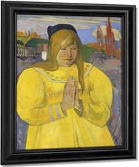Young Christian Girl (Bretonne En Priere) By Eugene Henri Paul Gauguin Fine Art Print