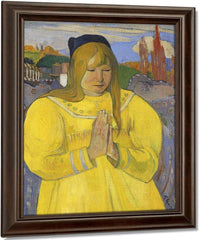 Young Christian Girl (Bretonne En Priere) By Eugene Henri Paul Gauguin Fine Art Print