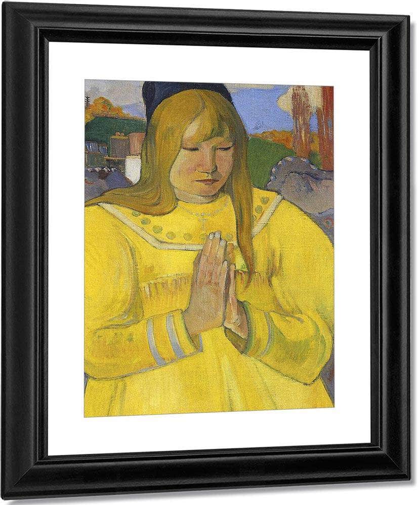Young Christian Girl (Bretonne En Priere) By Eugene Henri Paul Gauguin Fine Art Print