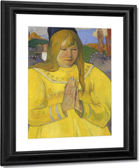 Young Christian Girl (Bretonne En Priere) By Eugene Henri Paul Gauguin Fine Art Print