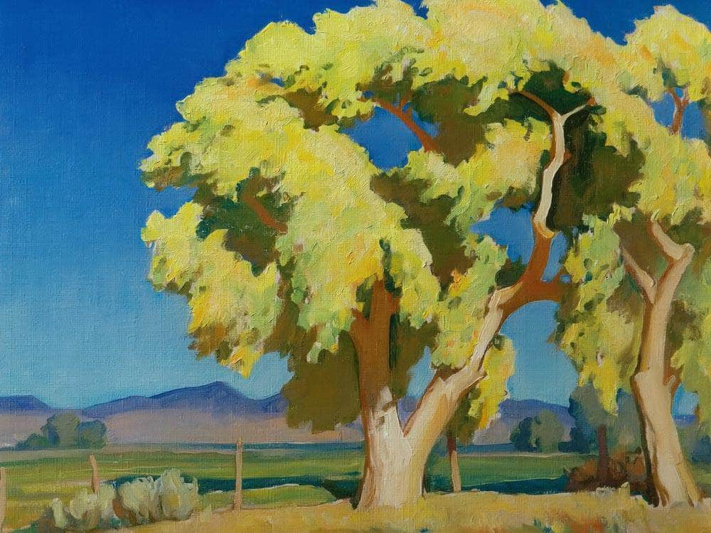Young Cottonwoods By Maynard Dixon Fine Art Print