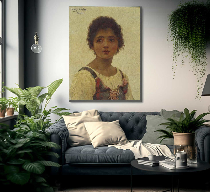 Young Girl From Capri By Henry Mosler Fine Art Print