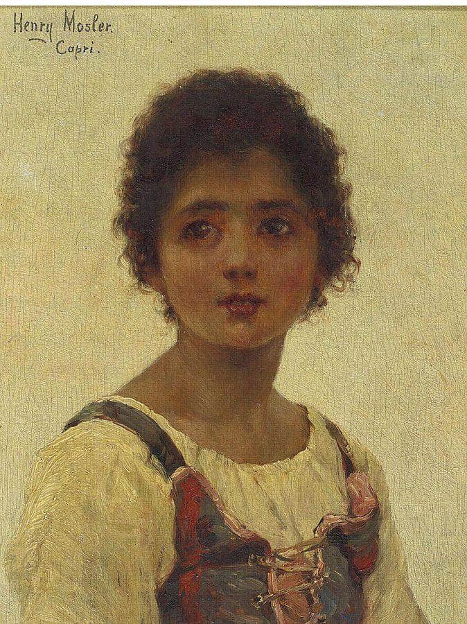 Young Girl From Capri By Henry Mosler Fine Art Print