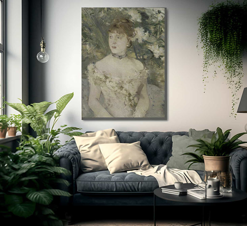 Young Girl In A Ball Gown By Berthe Morisot Fine Art Print