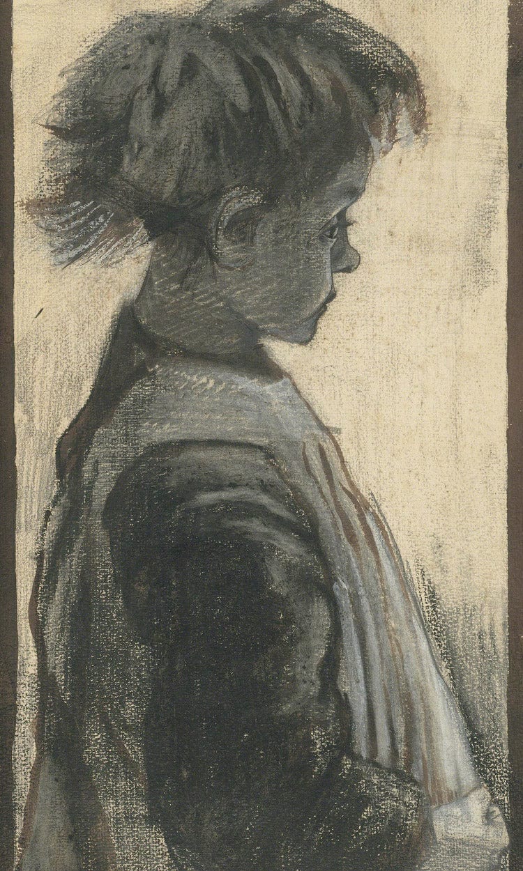 Young Girl In An Apron By Vincent Van Gogh Fine Art Print