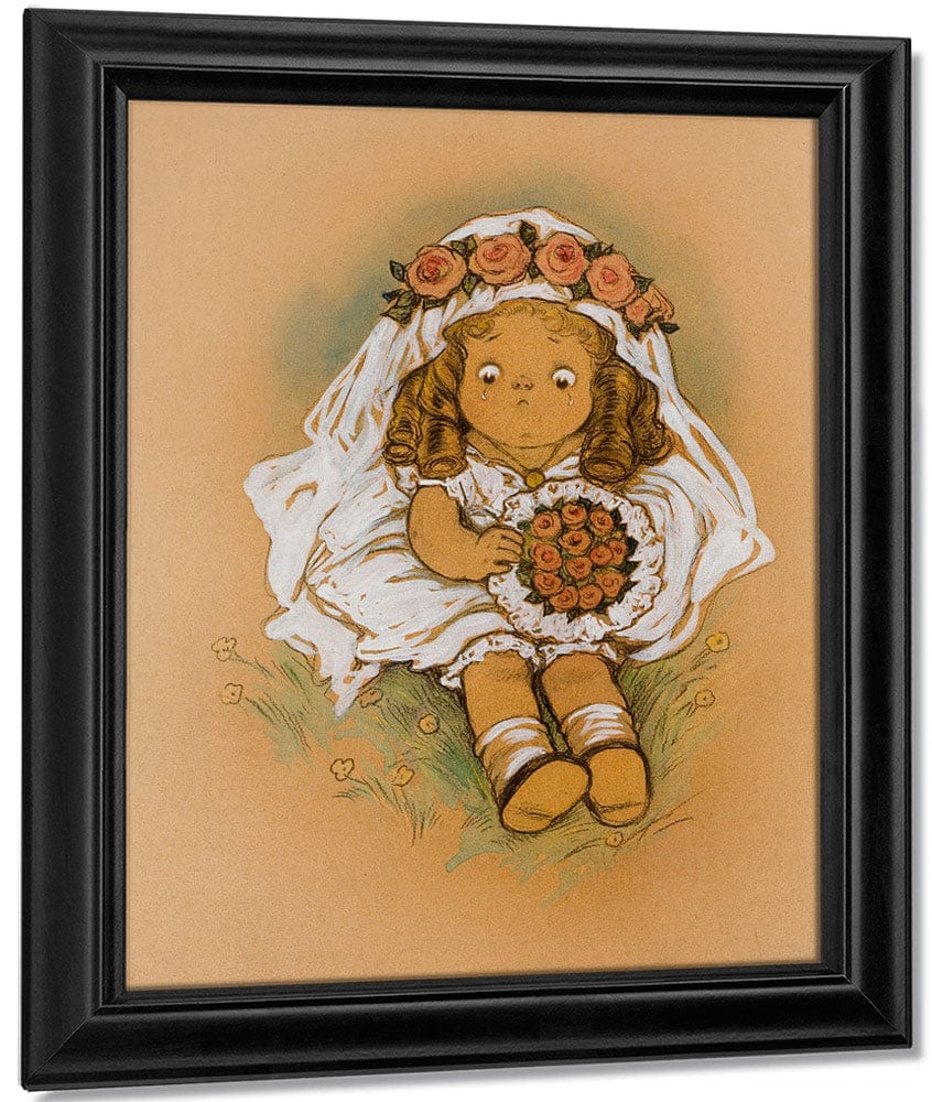 Young Girl In White Dress By Grace G Drayton Fine Art Print