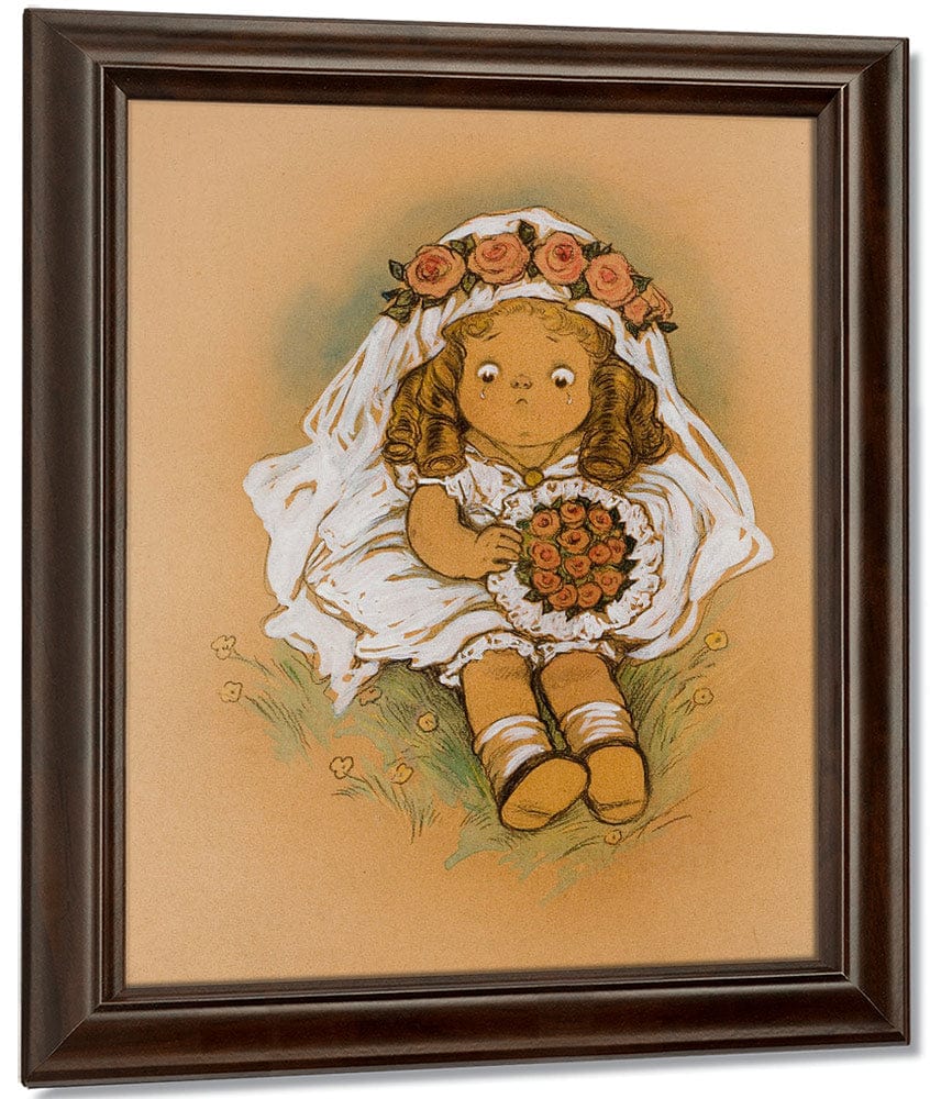 Young Girl In White Dress By Grace G Drayton Fine Art Print