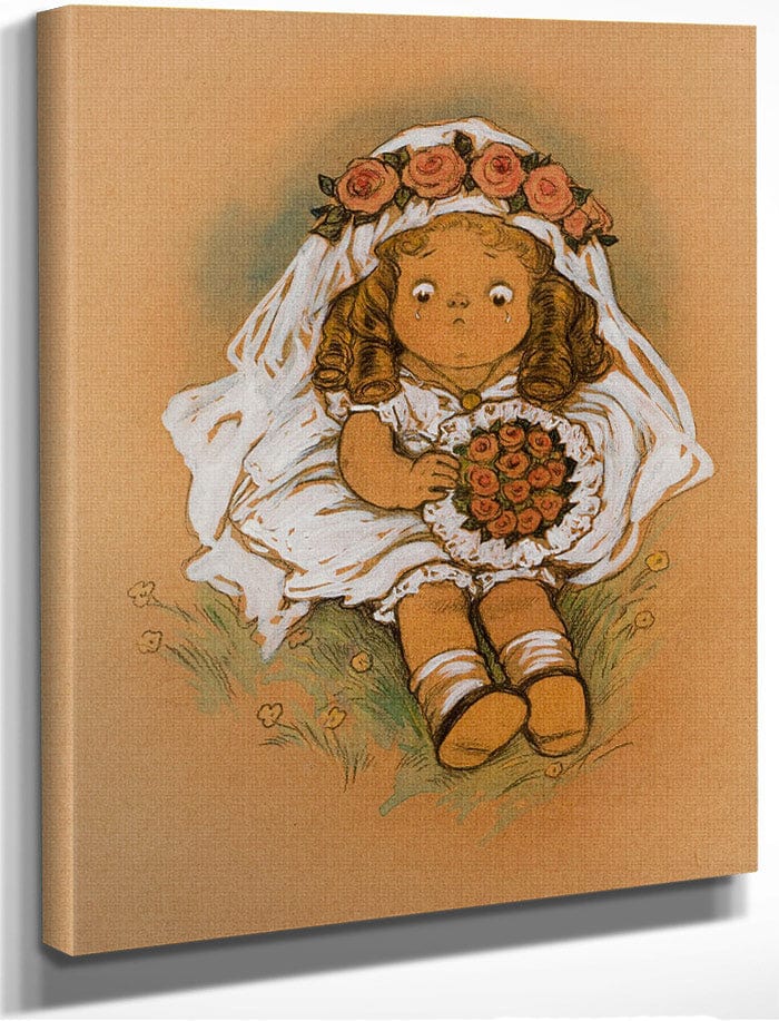 Young Girl In White Dress By Grace G Drayton Fine Art Print