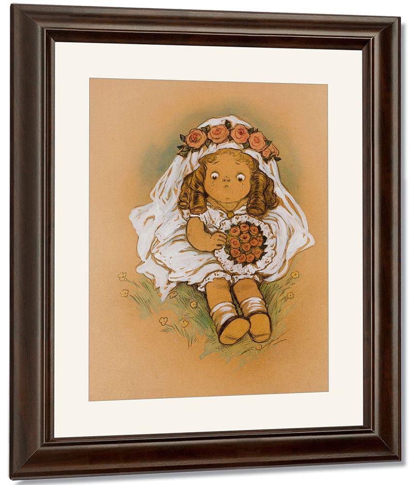 Young Girl In White Dress By Grace G Drayton Fine Art Print