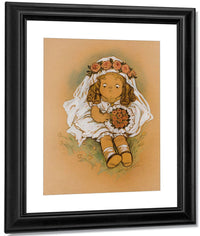 Young Girl In White Dress By Grace G Drayton Fine Art Print