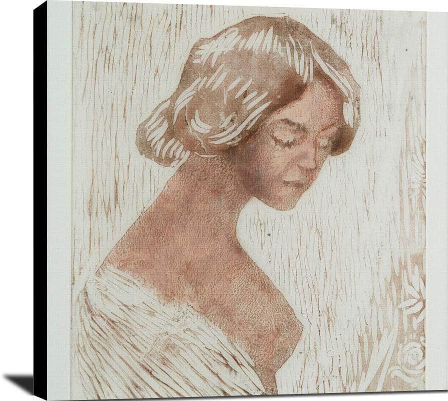 Young Girl Nicolai Astrup Canvas Art Fine Art Print