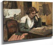 Young Girl Reading Jean Baptiste By Camille Corot Fine Art Print