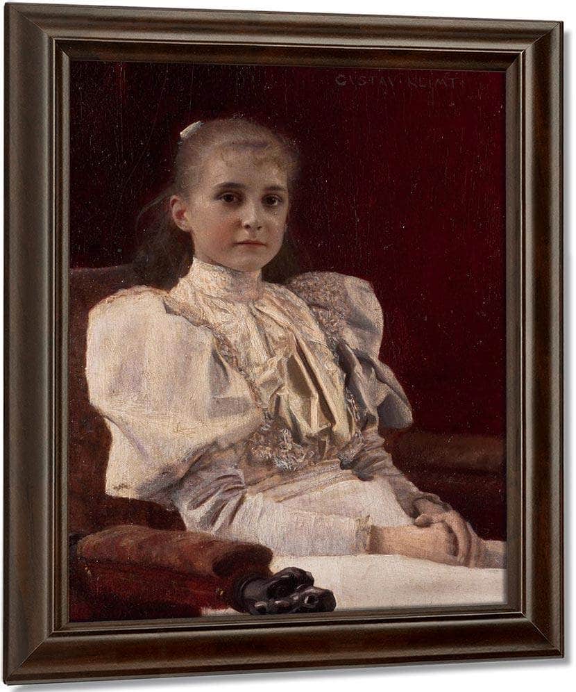 Young Girl Seated 1894 Leopold Museum By Gustav Klimt Fine Art Print