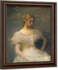 Young Girl Seated By Thomas Wilmer Dewing Fine Art Print