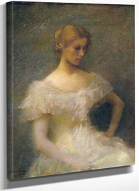 Young Girl Seated By Thomas Wilmer Dewing Fine Art Print