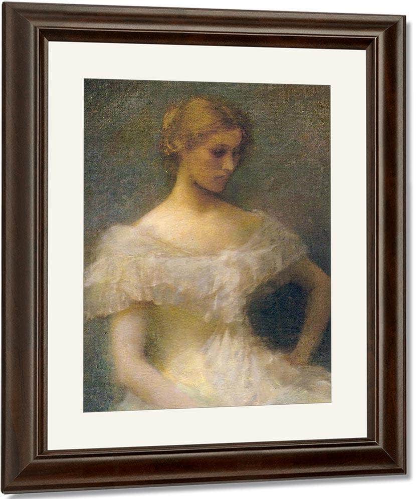Young Girl Seated By Thomas Wilmer Dewing Fine Art Print