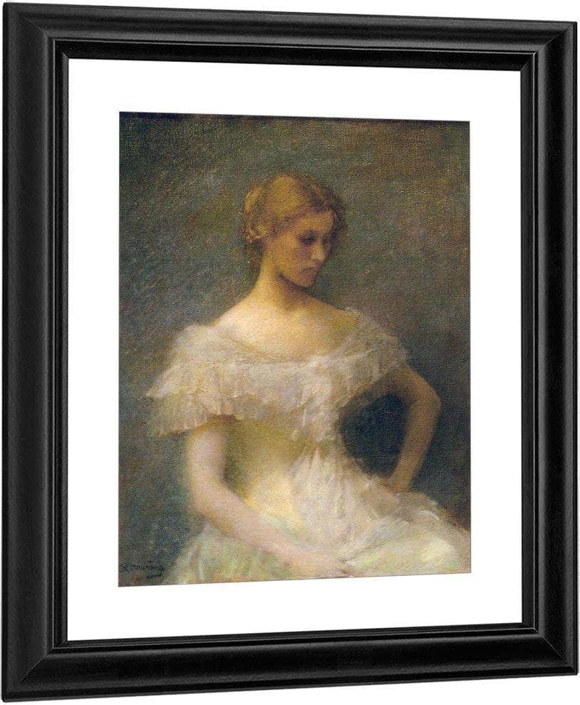 Young Girl Seated By Thomas Wilmer Dewing Fine Art Print