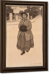 Young Girl With Muff By Jessie Willcox Smith Fine Art Print