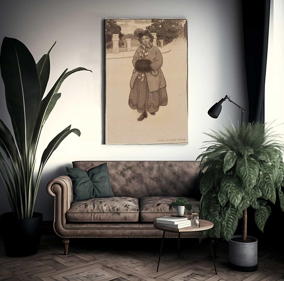 Young Girl With Muff By Jessie Willcox Smith Fine Art Print