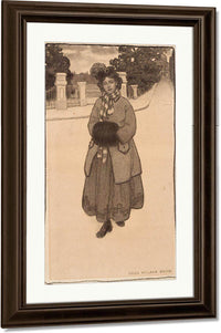 Young Girl With Muff By Jessie Willcox Smith Fine Art Print
