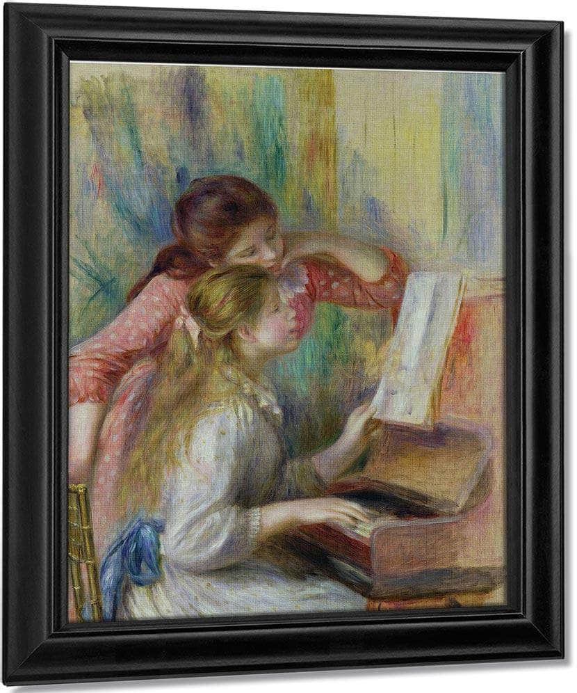 Young Girls At The Piano By Pierre Auguste Renoir Fine Art Print