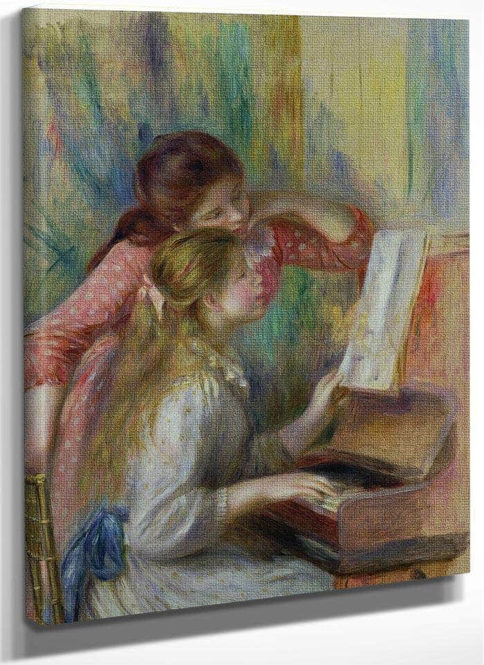 Young Girls At The Piano By Pierre Auguste Renoir Fine Art Print