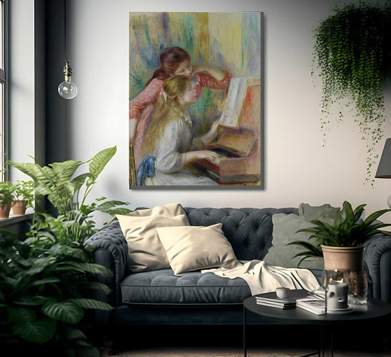 Young Girls At The Piano By Pierre Auguste Renoir Fine Art Print