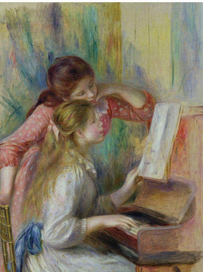 Young Girls At The Piano By Pierre Auguste Renoir Fine Art Print