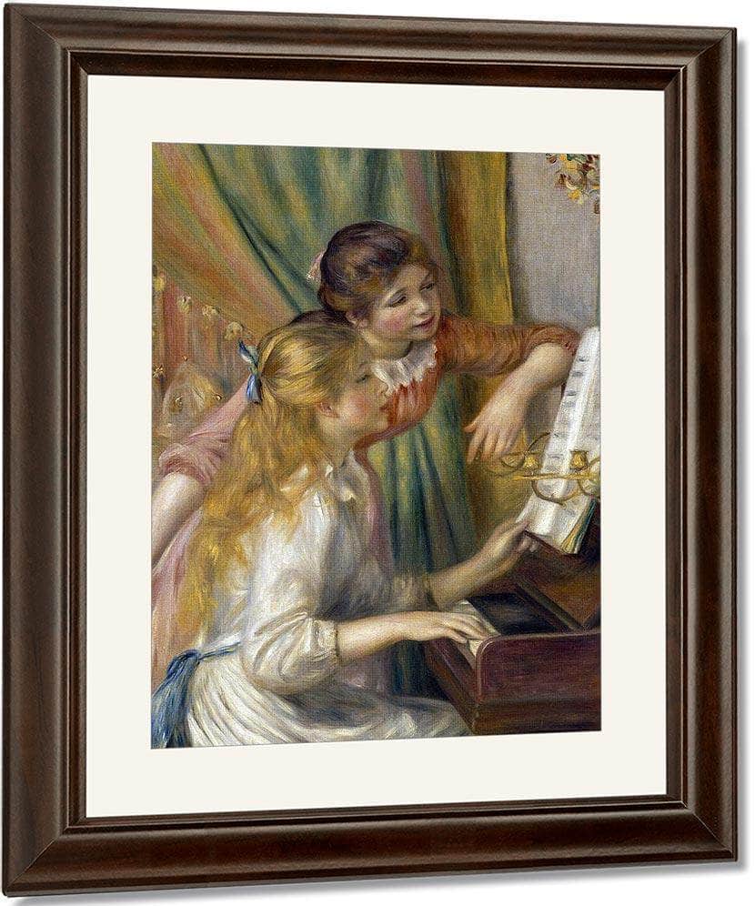 Young Girls At The Piano (Jeunes Filles Au Piano) By Pierre Auguste Renoir Fine Art Print