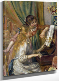 Young Girls At The Piano (Jeunes Filles Au Piano) By Pierre Auguste Renoir Fine Art Print