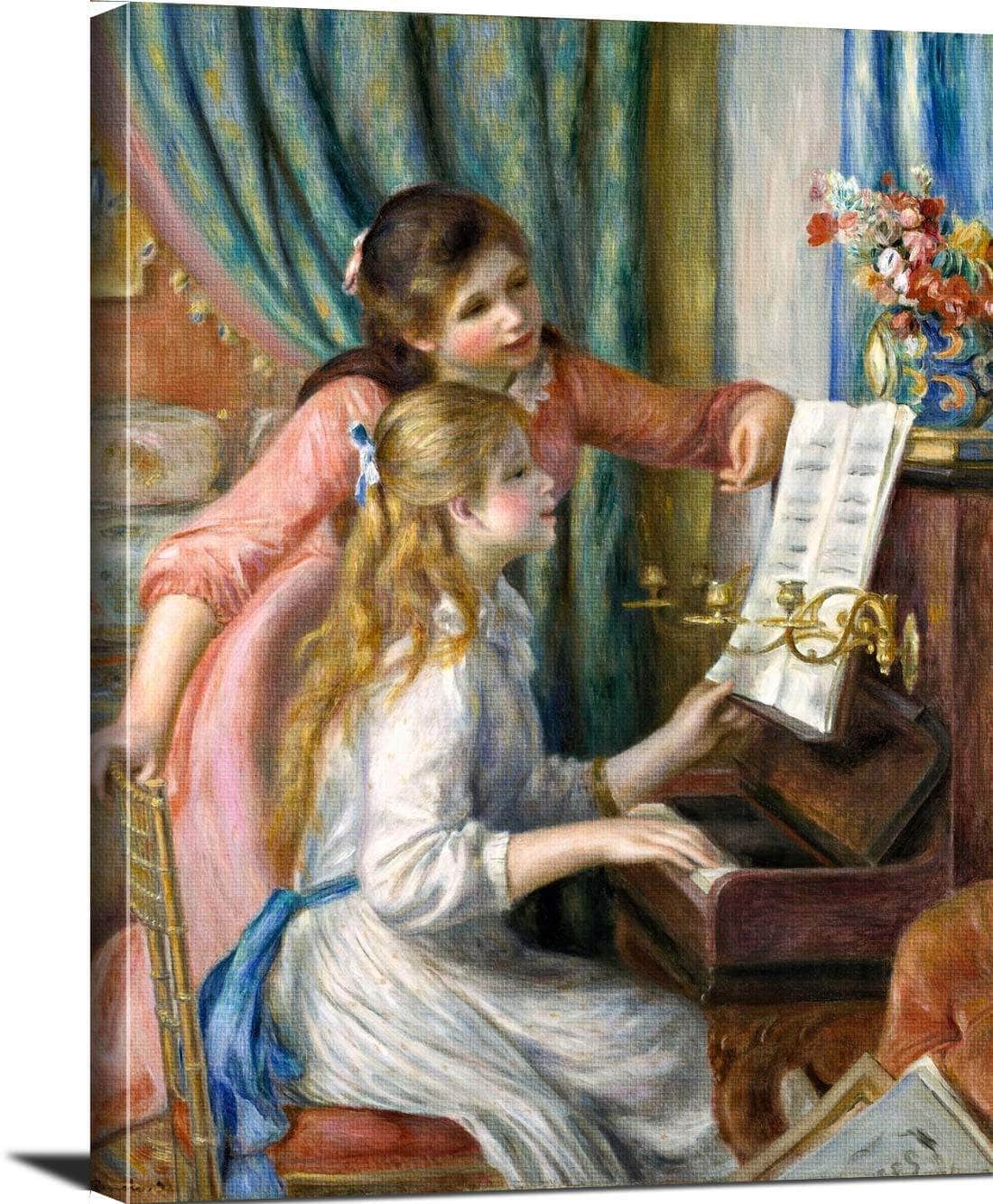 Young Girls At The Piano Painting Auguste Renoir Canvas Art Fine Art Print