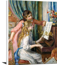 Young Girls At The Piano Painting Auguste Renoir Canvas Art Fine Art Print