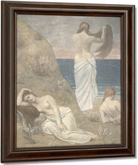 Young Girls By The Seaside 1879 By Pierre Puvis De Chavannes Fine Art Print