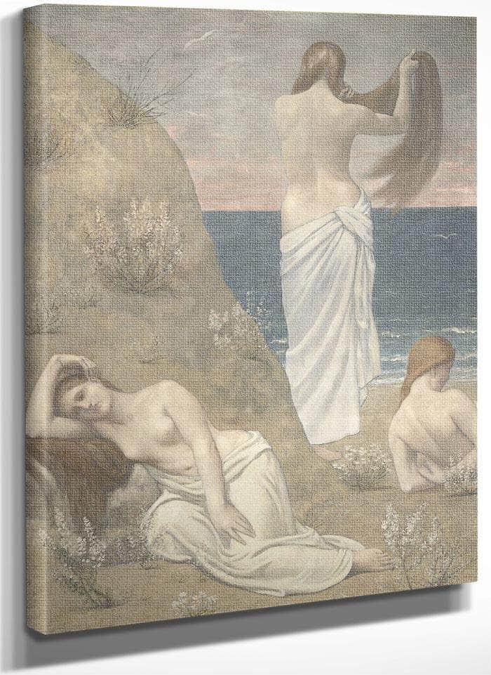 Young Girls By The Seaside 1879 By Pierre Puvis De Chavannes Fine Art Print