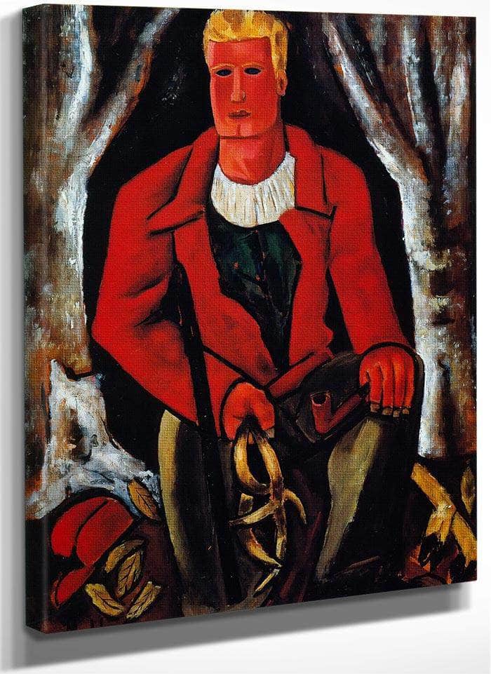 Young Hunter Hearing Call To Arms By Marsden Hartley Fine Art Print