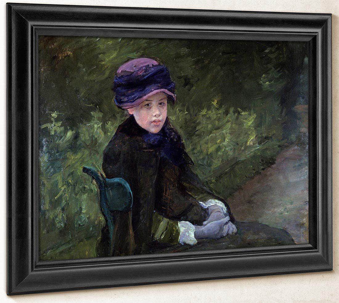 Young Lady In Park By Cassatt Mary Fine Art Print