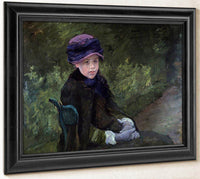 Young Lady In Park By Cassatt Mary Fine Art Print