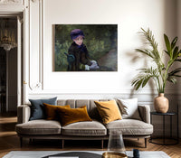 Young Lady In Park By Cassatt Mary Fine Art Print